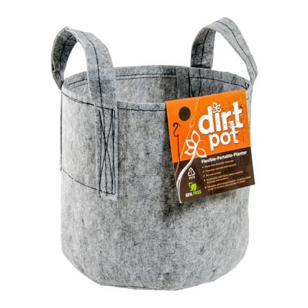 Hydrofarm Hydrofarm Hydroponic Dirt Pot Flexible Portable Planter with Handles, 20 Gallons , Grey HGDB20